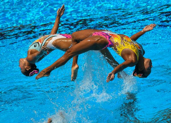 شناگران ژاپن در هفدهمین مسابقات جهانی ورزش های آبی در بوداپست - اسپوتنیک ایران  