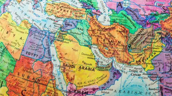 نقشه جغرافیایی  خاورمیانه - اسپوتنیک ایران  