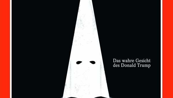 Немецкое издание Spiegel поместило на обложку президента США Дональда Трампа в колпаке Ку-клукс-клана - اسپوتنیک ایران  