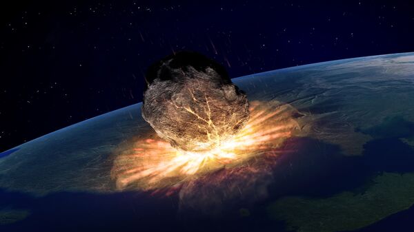 Иллюстрация падения астероида на Землю  - اسپوتنیک ایران  