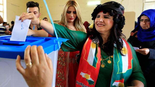 همه پرسی برای استقلال اقلیم کردستان عراق در شهر کرکوک - اسپوتنیک ایران  