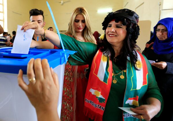همه پرسی برای استقلال اقلیم کردستان عراق در شهر کرکوک - اسپوتنیک ایران  