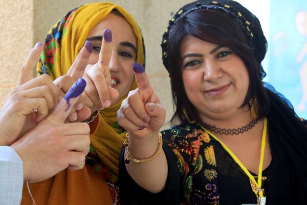 شرکت کنندگان در همه پرسی استقلال اقلیم کردستان - اسپوتنیک ایران  