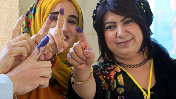 Участники референдума о независиости Иракского Курдистана - اسپوتنیک ایران  