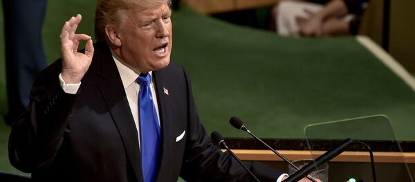 Президент США Дональд Трамп выступает на заседании Генеральной Ассамблеи ООН в Нью-Йорке Президент США Дональд Трамп выступает на заседании Генеральной Ассамблеи ООН в Нью-Йорке - اسپوتنیک ایران