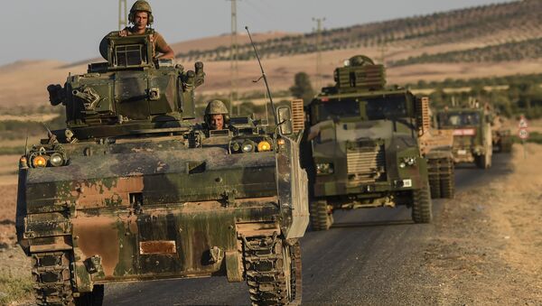Турецкие военные на сирийско-турецкой границе - اسپوتنیک ایران  