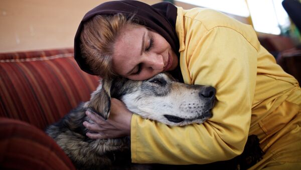 زن ایرانی با سگ - اسپوتنیک ایران  