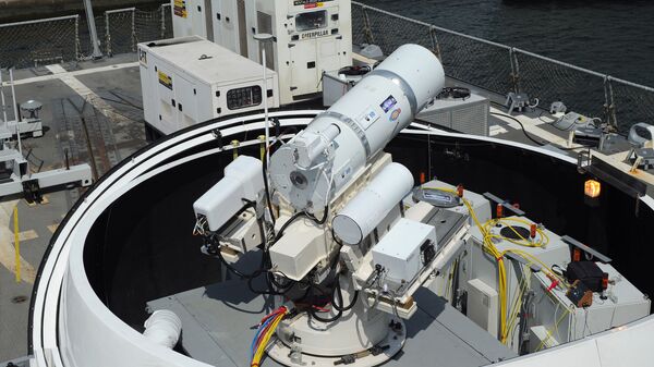 Лазерная пушка, установленная на борту американского корабля USS Dewey - اسپوتنیک ایران  