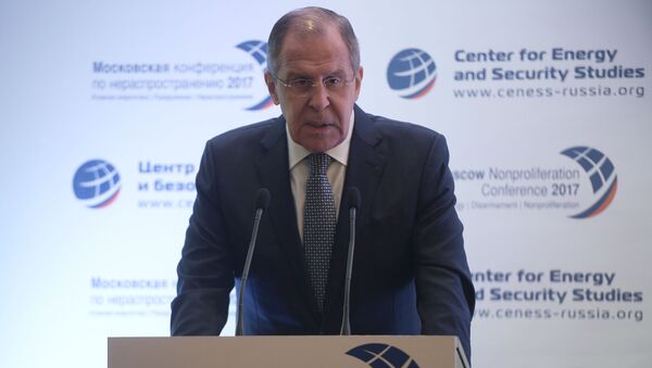 سرگی لاوروف وزیر خارجه روسیه در کنفرانس مسکو در باره عدم گسترش سلاح هسته ای - اسپوتنیک ایران  