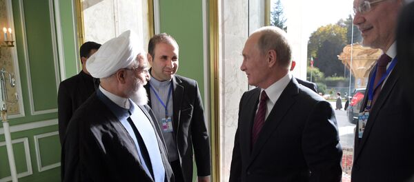 ملاقات پوتین با خامنه ای و روحانی ملاقات پوتین با خامنه ای و روحانی - اسپوتنیک ایران