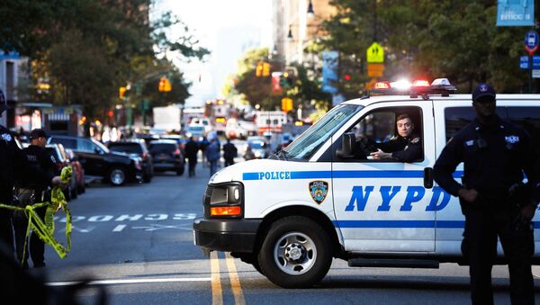 Полиция блокирует улицу после теракта в Нью-Йорке - اسپوتنیک ایران  
