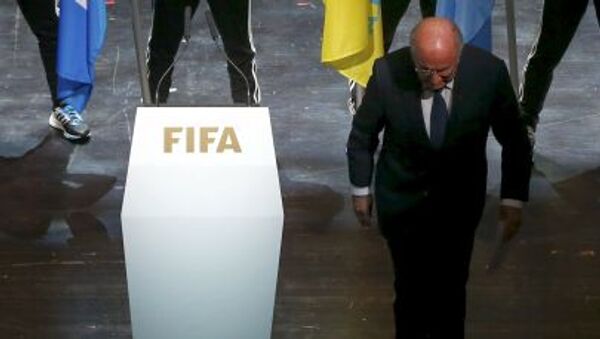 Президент FIFA Йозеф Блаттер на открытии 65-й конгресса ФИФА в Цюрихе - اسپوتنیک ایران  