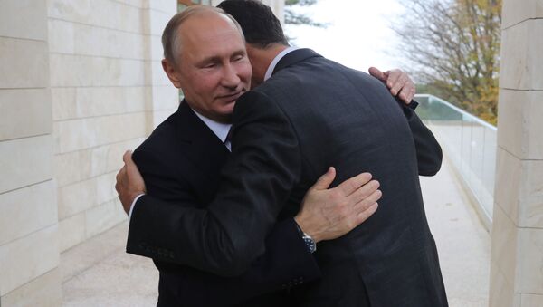 دیدار ولادیمیر پوتین رئیس جمهور روسیه و و بشار اسد رئیس جمهور سوریه در سوچی - اسپوتنیک ایران  