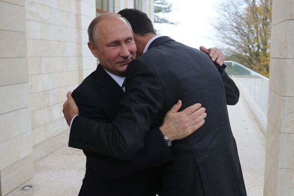 دیدار ولادیمیر پوتین رئیس جمهور روسیه و بشار اسد رئیس جمهور سوریه در سوچی - اسپوتنیک ایران  