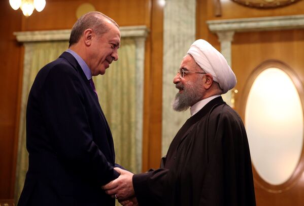 دیدار حسن روحانی رئیس جمهور ایران و رجب طیب اردوغان رئیس جمهور ترکیه در شهر سوچی - روسیه - اسپوتنیک ایران  