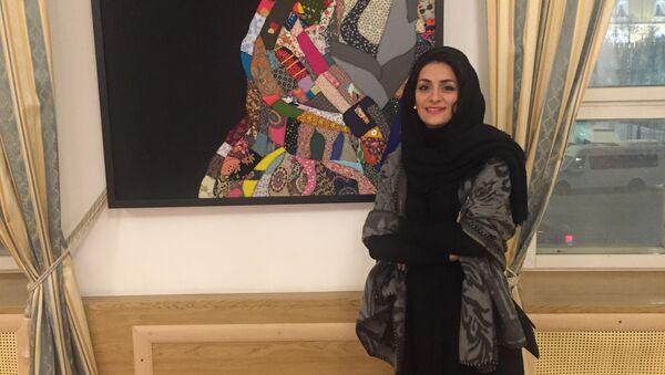 نمایشگاه نقاشی های مهرگان شمس هنرمند ایرانی در مسکو - اسپوتنیک ایران  