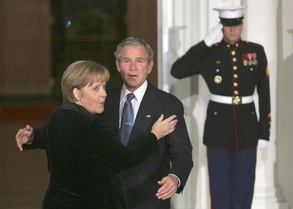 آنگلا مرکل و جرج بوش ، 2008، واشنگتن - اسپوتنیک ایران  