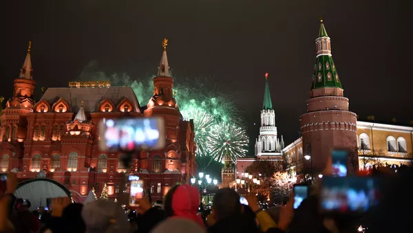 Празднование Нового года в Москве