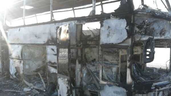 آتش گرفتن اتوبوس مسافربری در ایران + ویدئو - اسپوتنیک ایران  