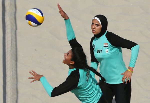 زنان تیم والیبال مصر در المپیاد ریو د ژانیرو - اسپوتنیک ایران  