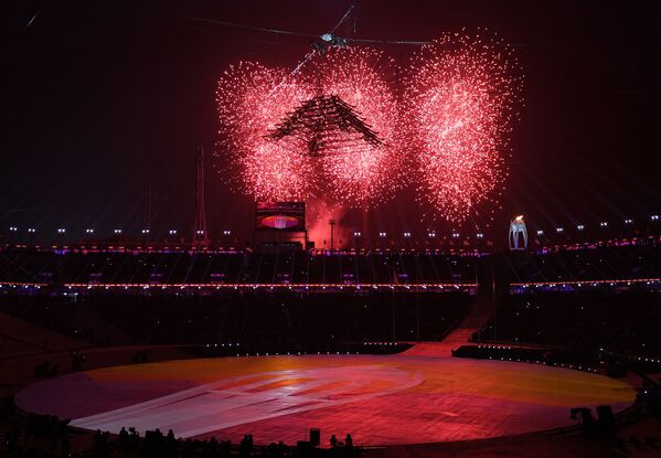 آتشفشانی در مراسم اختتامیه بازی های المپیک زمستانی 2018 - اسپوتنیک ایران  