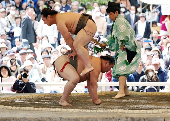 ورزشکاران سومو در ژاپن - اسپوتنیک ایران  