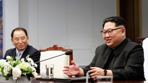 رهبر کره شمالی در اجلاس بین کره در روستای پانمونجوم - اسپوتنیک ایران  