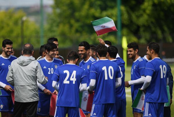 بازیکنان تیم ملی فوتبال ایران در حال تمرین در مسکو - اسپوتنیک ایران  