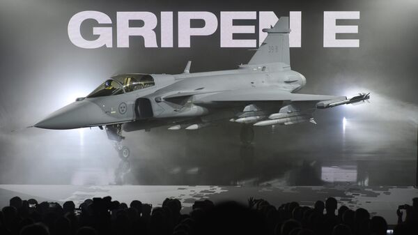 The new E version of the Swedish JAS 39 Gripen multirole fighter is presented at the SAAB in Linkoping, on May 18, 2016. - اسپوتنیک ایران  