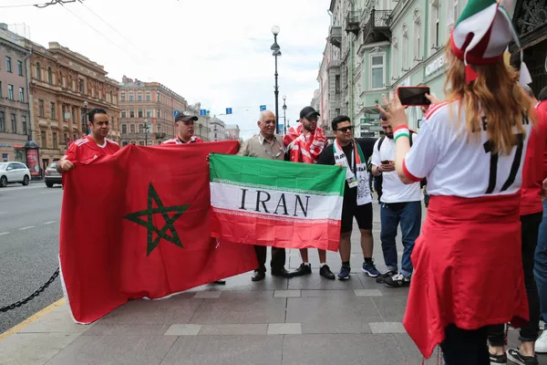پایکوبی طرفداران تیم ملی ایران در بازی مراکش - ایران - اسپوتنیک ایران  