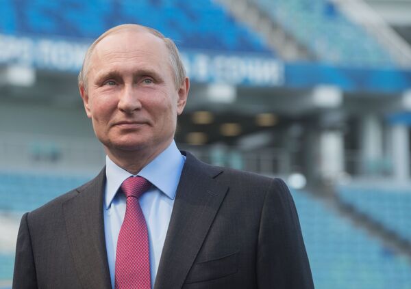 پوتین در مراسم افتتاح يکي از ورزش های جام جهانی 2018 روسیه - اسپوتنیک ایران  