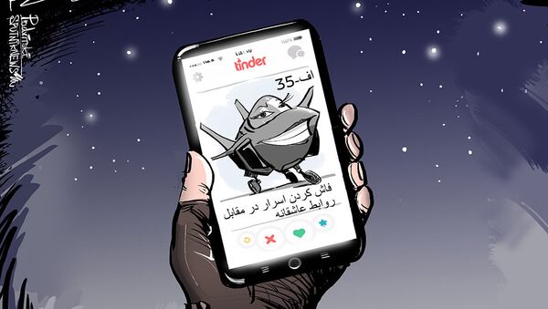 اطلاعات محرمانه اف-35 در سایت آشنایی تیندر - اسپوتنیک ایران  