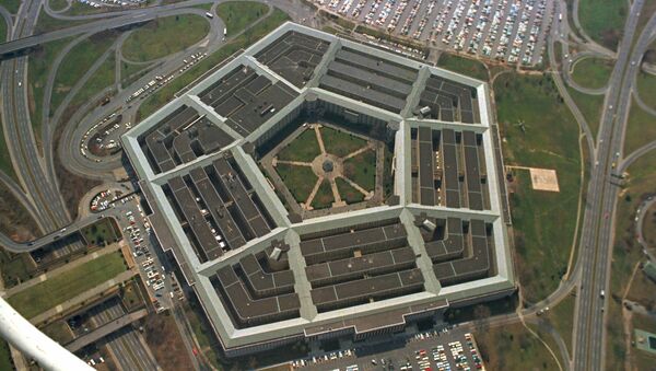 This is an aerial view of the five-sided Pentagon building, headquarters of the United States Department of Defense, in Arlington, Va., in 1975 - اسپوتنیک ایران  