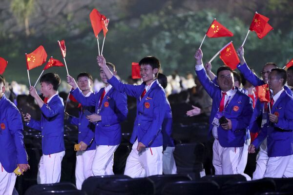 تیم چین در مراسم افتتاح بازی های آسیایی 2018 در اندونزی - اسپوتنیک ایران  