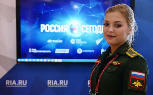 غرفه «راسیا سوودنیا» در نمایشگاه بین المللی نظامی -فنی «آرمیا-2018» روسیه - اسپوتنیک ایران  