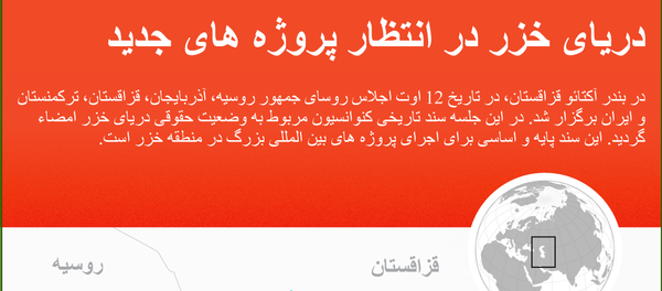 دریای خزر در انتظار پروژه های جدید - اسپوتنیک ایران  