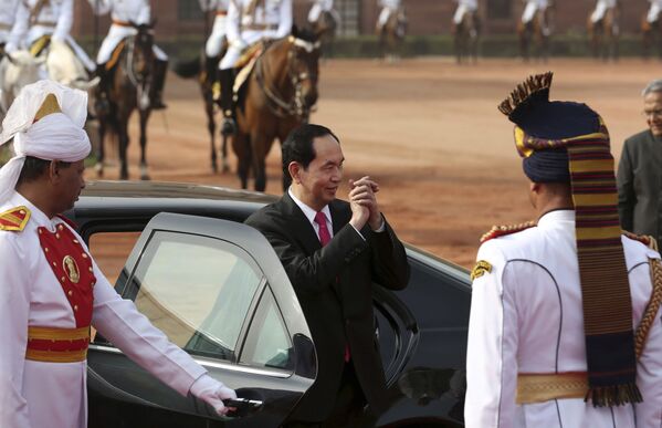 چان دای گوآنگ، رئیس جمهور ویتنام در حین دیدار از هند - اسپوتنیک ایران  