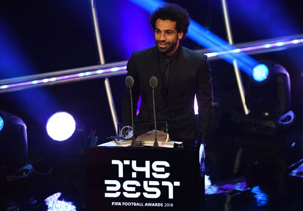 فوتبالیست مصر در مراسم اعطای بهترین جایزه فوتبال فیفا - اسپوتنیک ایران  
