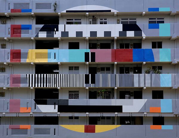رنگ آمیزی آپارتمان ها در سنگاپور - اسپوتنیک ایران  