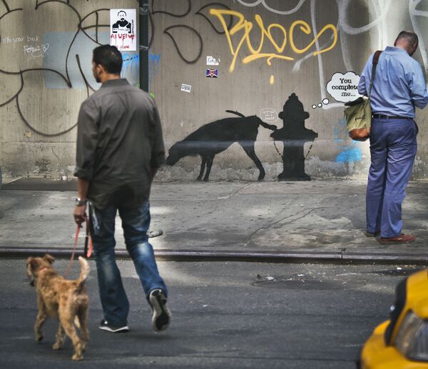 گرافیتی نقاش بنکسی در نیویورک - اسپوتنیک ایران  