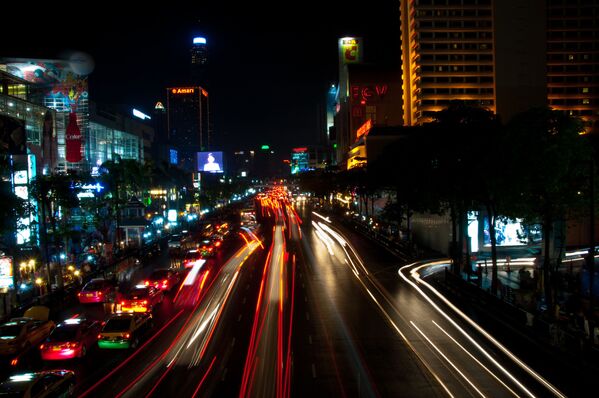 حرکت نور در شهر بانکوک تایلند - اسپوتنیک ایران  