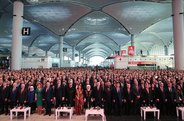 رجب طیب اردوغان در مراسم رسمی افتتاح فرودگاه جدید استانبول - اسپوتنیک ایران  