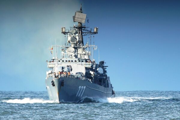 کشتی نظامی «یاروسلاو مودری» روسیه در دریای مدیترانه - اسپوتنیک ایران  