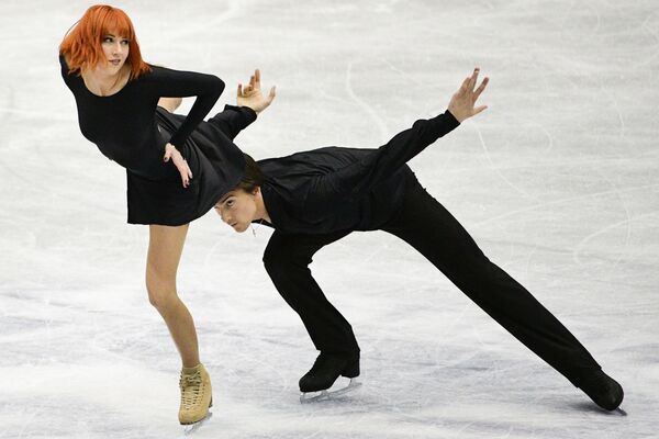 تیفانی زاگورسکی و جوناتان گوریرو، ورزشکاران روسیه در رشته رقص روی یخ - اسپوتنیک ایران  