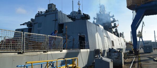 ناو آدمیرال کاساتونف با موشک کالیبر، هدف زمینی را مورد اصابت قرار داد ناو آدمیرال کاساتونف با موشک کالیبر، هدف زمینی را مورد اصابت قرار داد - اسپوتنیک ایران