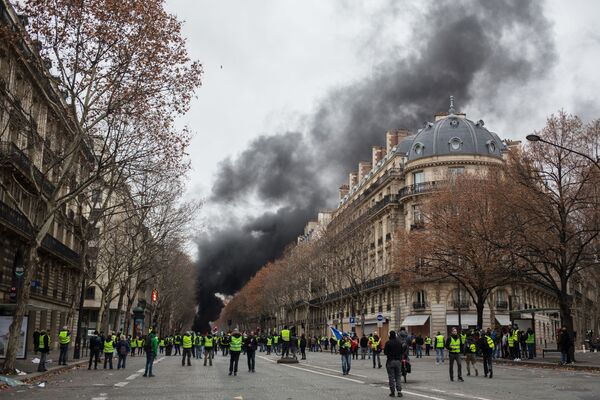 ناآرامی های پاریس که توسط «جلیقه زردها» دامن زده شد - اسپوتنیک ایران  