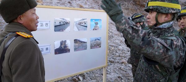 کرهشمالی بلندگوها را در مرز با کره جنوبی دوباره فعال میکند کرهشمالی بلندگوها را در مرز با کره جنوبی دوباره فعال میکند - اسپوتنیک ایران