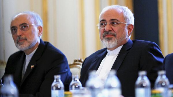 Глава Организации по атомной энергии Ирана Али Акбар Салехи и министр иностранных дел Ирана Джавад Зариф - اسپوتنیک ایران  