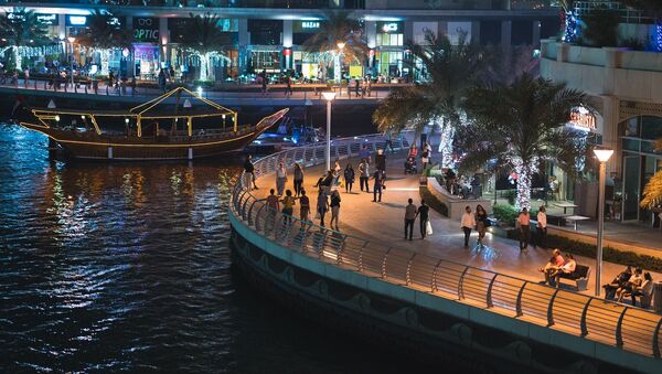 Вид на ночной Дубай, ОАЭ - اسپوتنیک ایران  