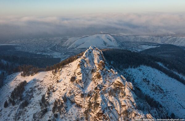 منظره زمستانی در منطقه کوهستانی کراسنویارسک - اسپوتنیک ایران  